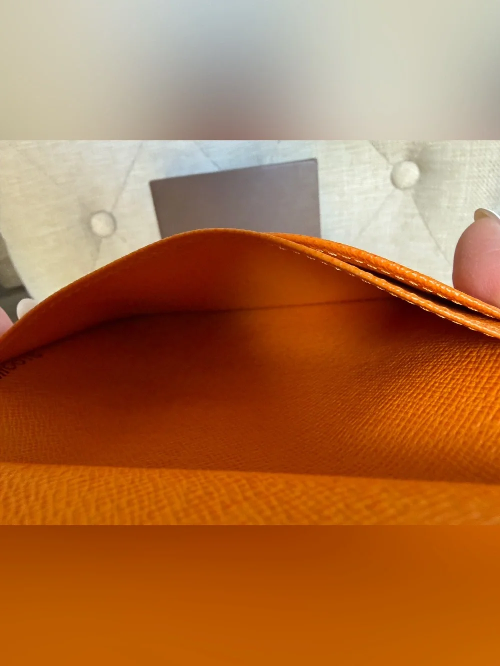 Louis Vuitton Epi Porte Monnaie Viennois Mandarin Orange Kiss Lock Coin Wallet